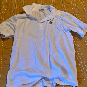 Small white Peter Millar golf polo. 2017 MiD-AM Capital City Club.